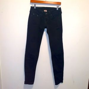 True Religion Black Low Rise Skinny, 26